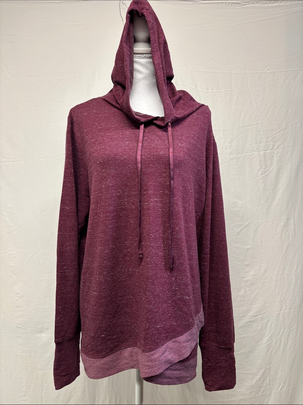 Athletic Works Heathered Plum Hooded Pullover